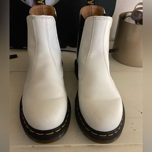 White Doc Marten Chelsea boots